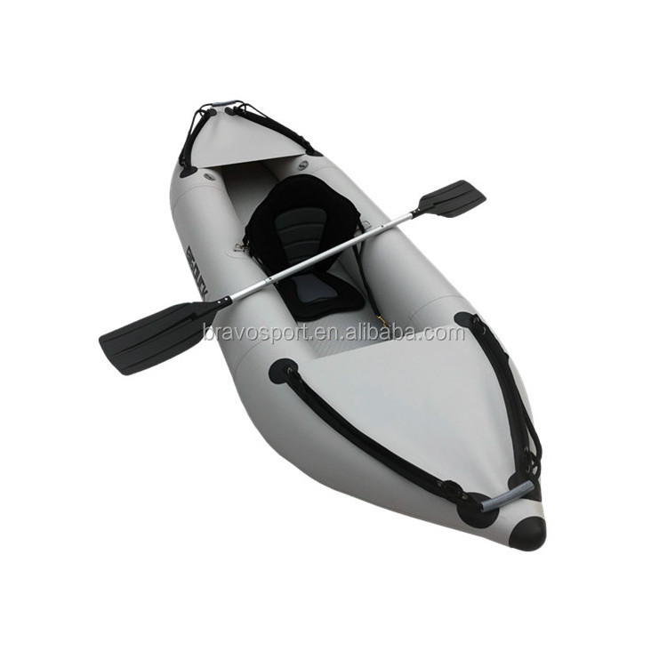 China PVC or hypalon Inflatable fishing kayak folding kayak boat for sale