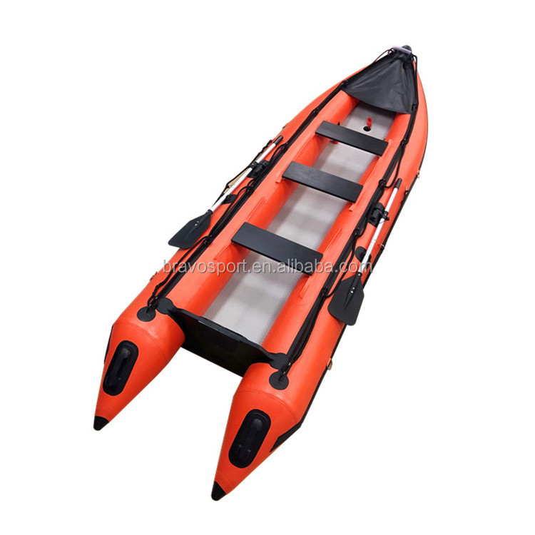 China PVC or hypalon Inflatable fishing kayak folding kayak boat for sale