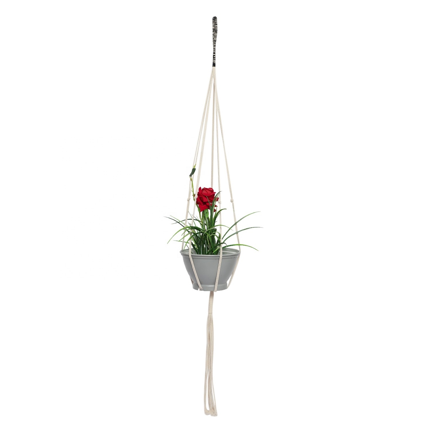 Handmade Macrame Plant Hangers Shelf Indoor Wall Planter Decorative Flower Pot Holder