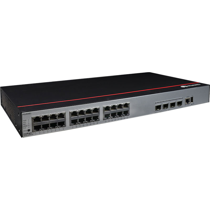 network switch S5735-L24P4X-A1  24*10/100/1000base-T Ethernet ports  4*10 Gigabit SFP+  POE+