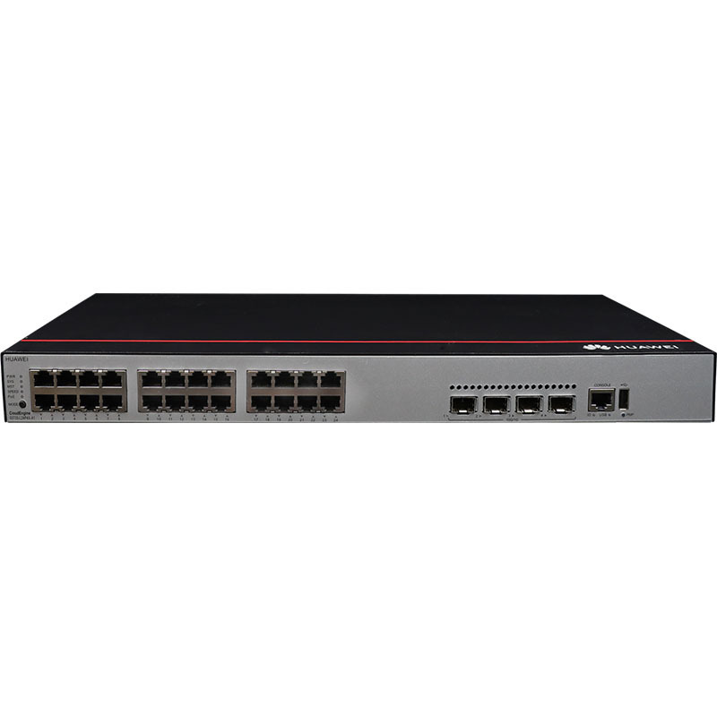 network switch S5735-L24P4X-A1  24*10/100/1000base-T Ethernet ports  4*10 Gigabit SFP+  POE+