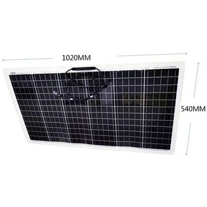 Factory wholesale flexible photovoltaic panel 100 watt monocrystalline 18V RV car flexible solar charging panel