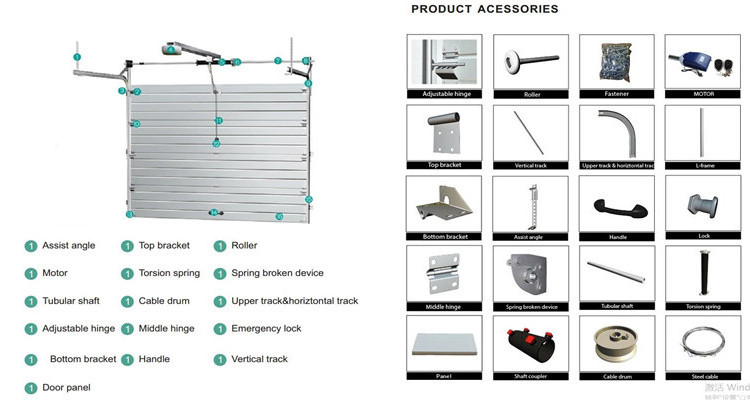 Automatic aluminum tempered glass full view plexiglass garage door overhead garage doors