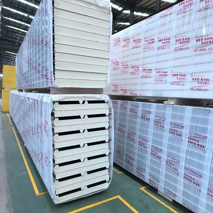 Fast Construction Material Polyurethane Sandwich Panel For Cold Room Storage Warehouse