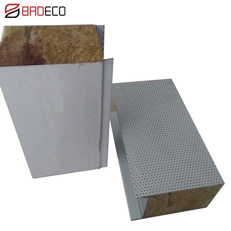 Factory price Sound-absorbing noise reduction  rock mineral wool sandwich panel