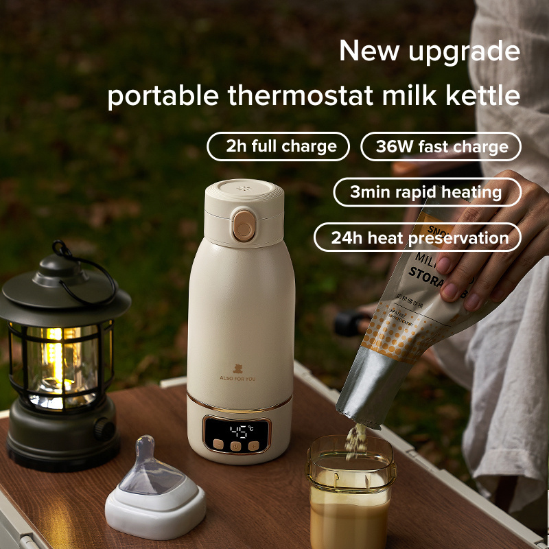 10000mAh Battery Portable Travel Baby Bottle Warmer Usb Recharge Wireless Milk Bottle Warmer