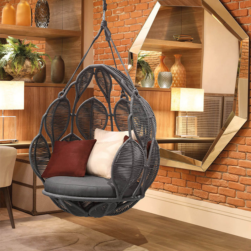 Leave egg shape living room hanging chair furniture outdoor garden proch rope swing