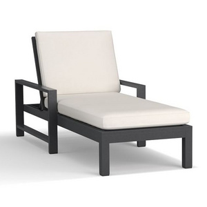 Poolside furniture customized cushions 5 levels adjustable backrest outdoor aluminum sun lounger