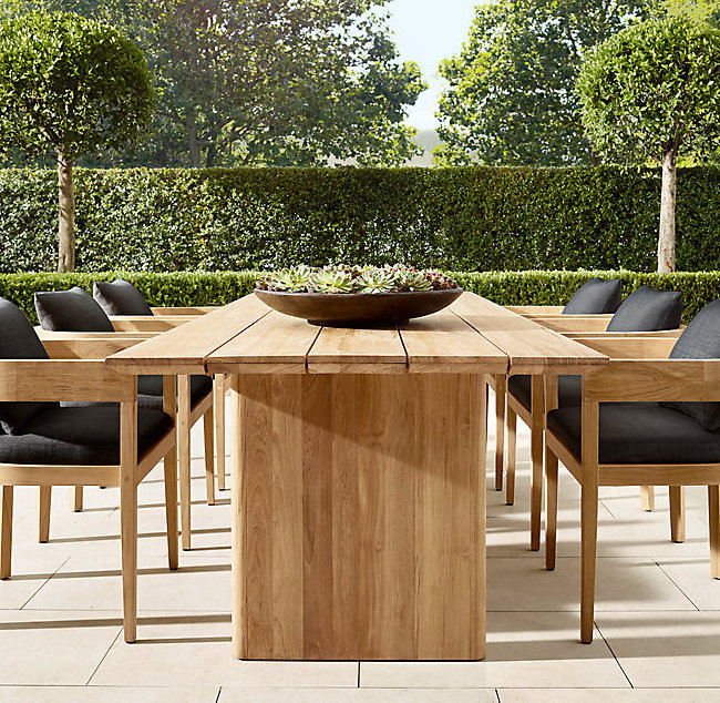 8 seater garden wooden furniture half moon outdoor chair and luxurious long teak dining table