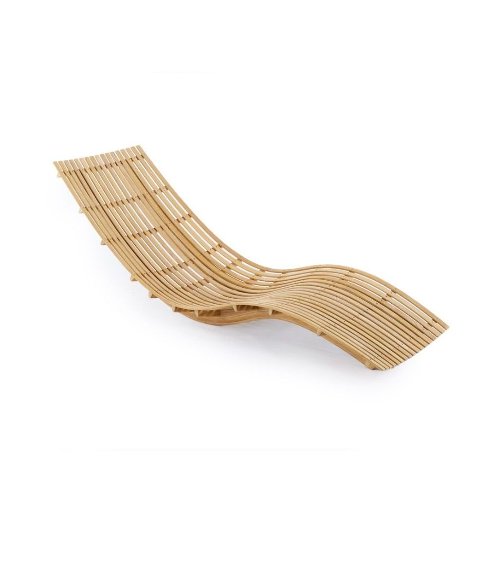 High end S shape stackable resort beach luxury daybed furniture teak outdoor chaise lounge