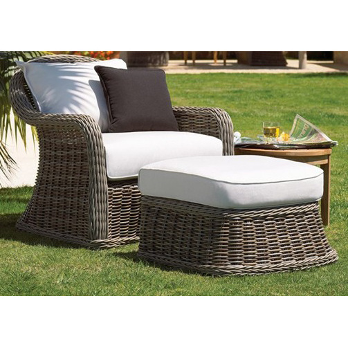 High end hotel outdoor lounge chair and ottoman furniture garden sofas outdoor