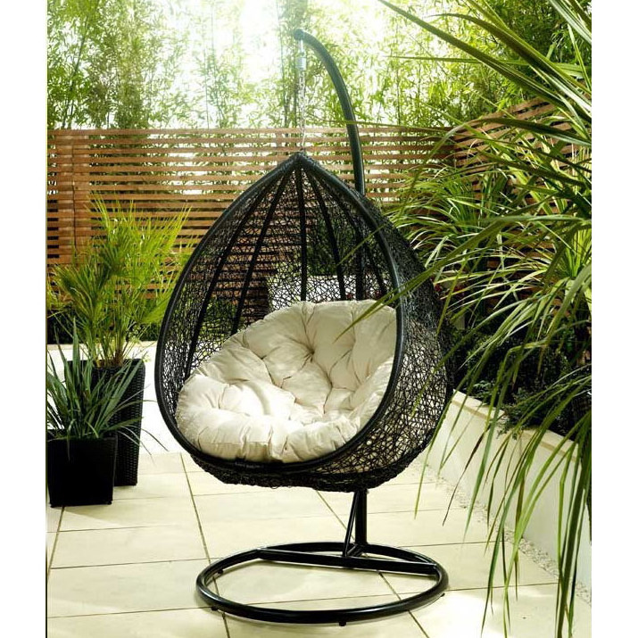 Egg shape factory direct wholesale balcony hanging chair outdoor furniture patio swings rattan swing