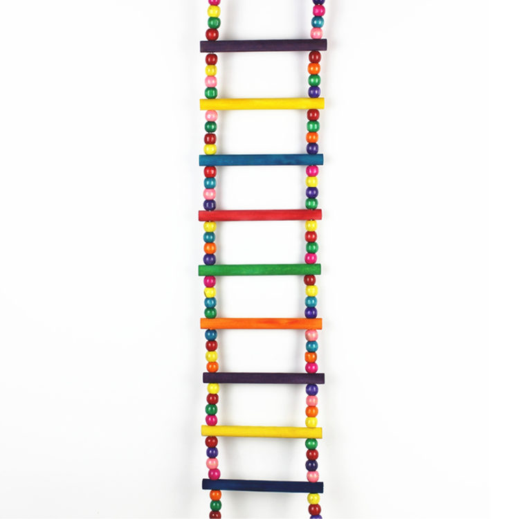 Parrots Playground, Bird Play Gym Wood Perch Stand Colours Climb Ladders Swing Chewing Toys