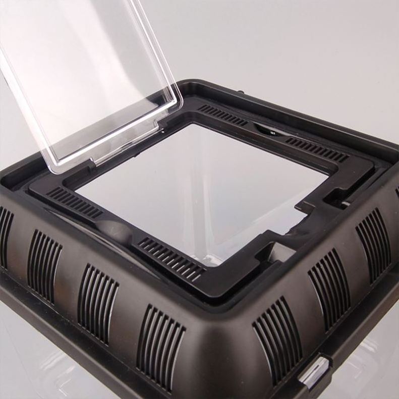 Black Plastic Terrarium Reptile fishbowl Pet Breeding Box Reptile Tank Plastic Container Closed Terrarium