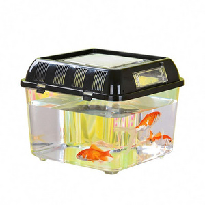 Black Plastic Terrarium Reptile fishbowl Pet Breeding Box Reptile Tank Plastic Container Closed Terrarium