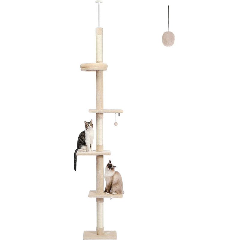 cat climbing frame hammock tree hole soft comfortable sisal plush cat scratcher toys wholesale