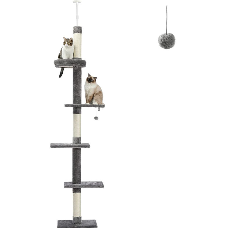 cat climbing frame hammock tree hole soft comfortable sisal plush cat scratcher toys wholesale