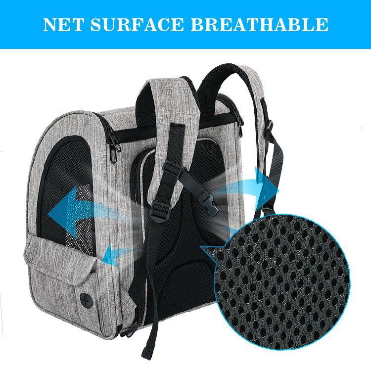 Hot Sell Foldable Pet Backpack Breathable Backpack for Puppies Dogs Cat Pet Carrier Backpack