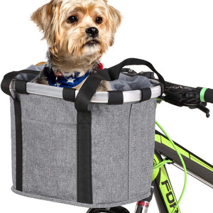 Bike Basket Waterproof Small Pet Cat Dog Carrier Bicycle Handlebar Front Basket