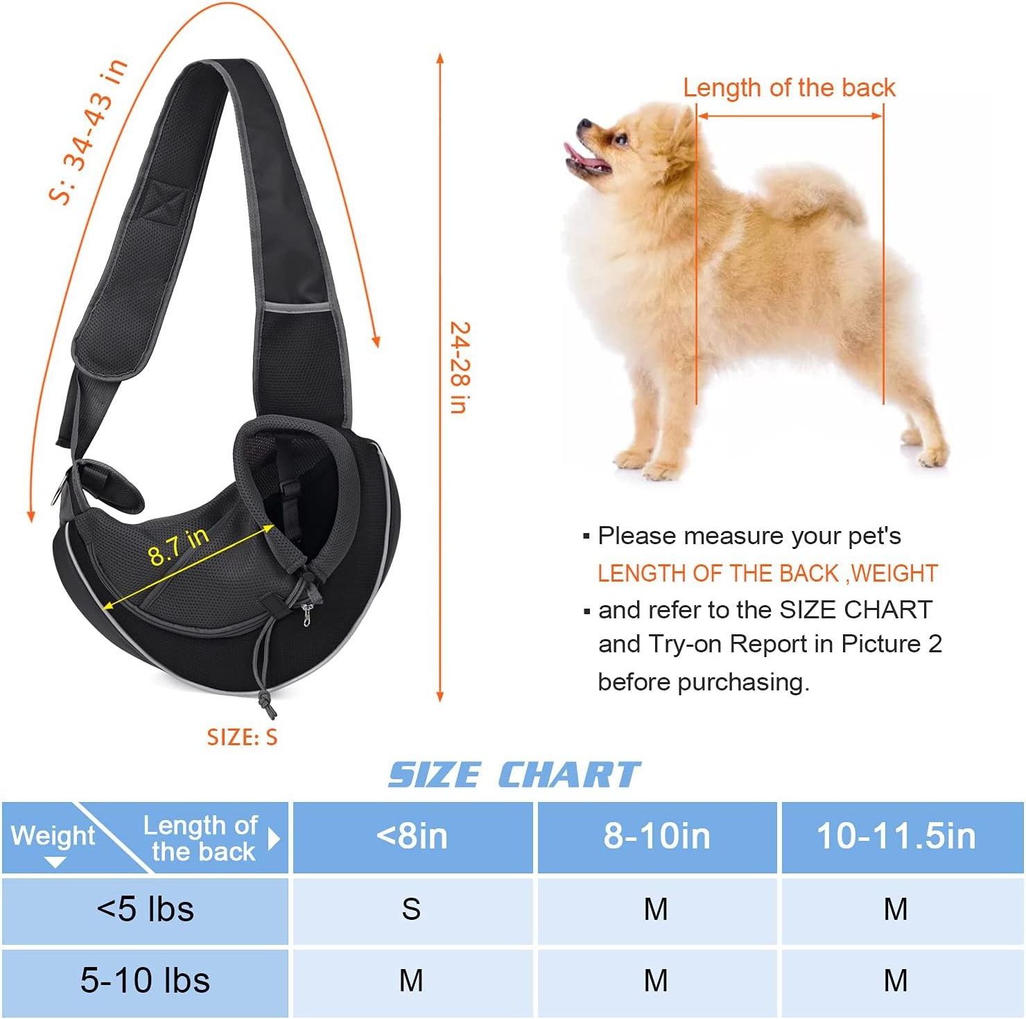 Adjustable Dog Satchel Carrier Bag for Small Medium Dog Cat Rabbit