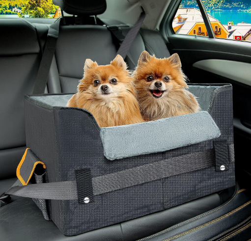 Durable pet booster car seat reinforced frame dog car carrier for small medium dogs