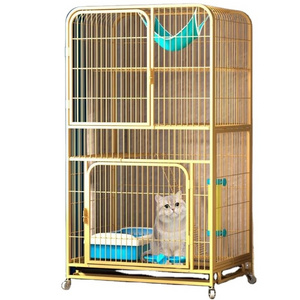 Large 3-Tier 42.9in Height Kitten House Furniture Metal Wire Small Animal Cage Pet Enclosure w/3 Front Doors 2 Ladders