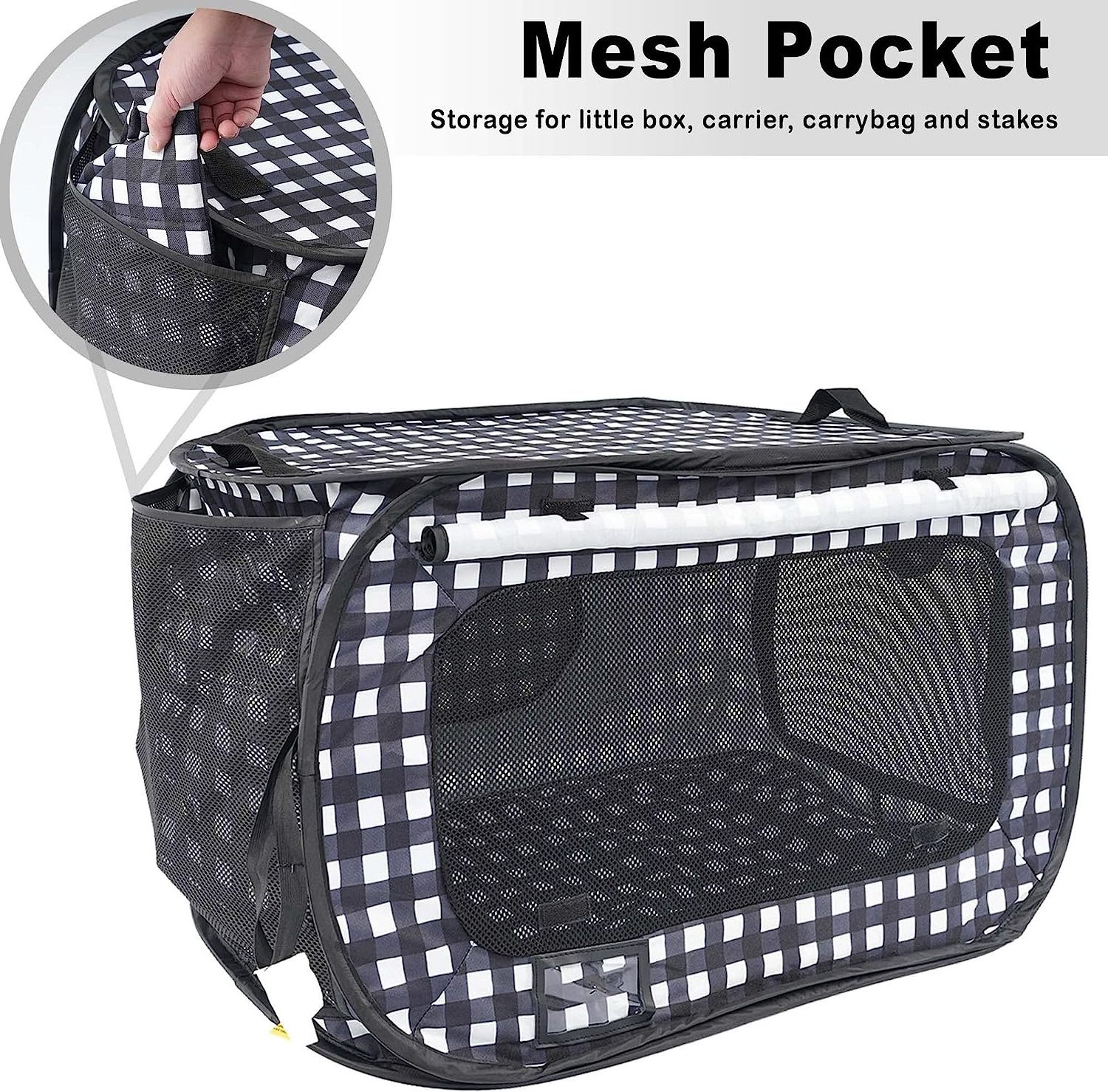 Cat Travel Carrier,Collapsible Cat Carrier Bag with Zipper Lock and Breathable Mesh Openings for Car