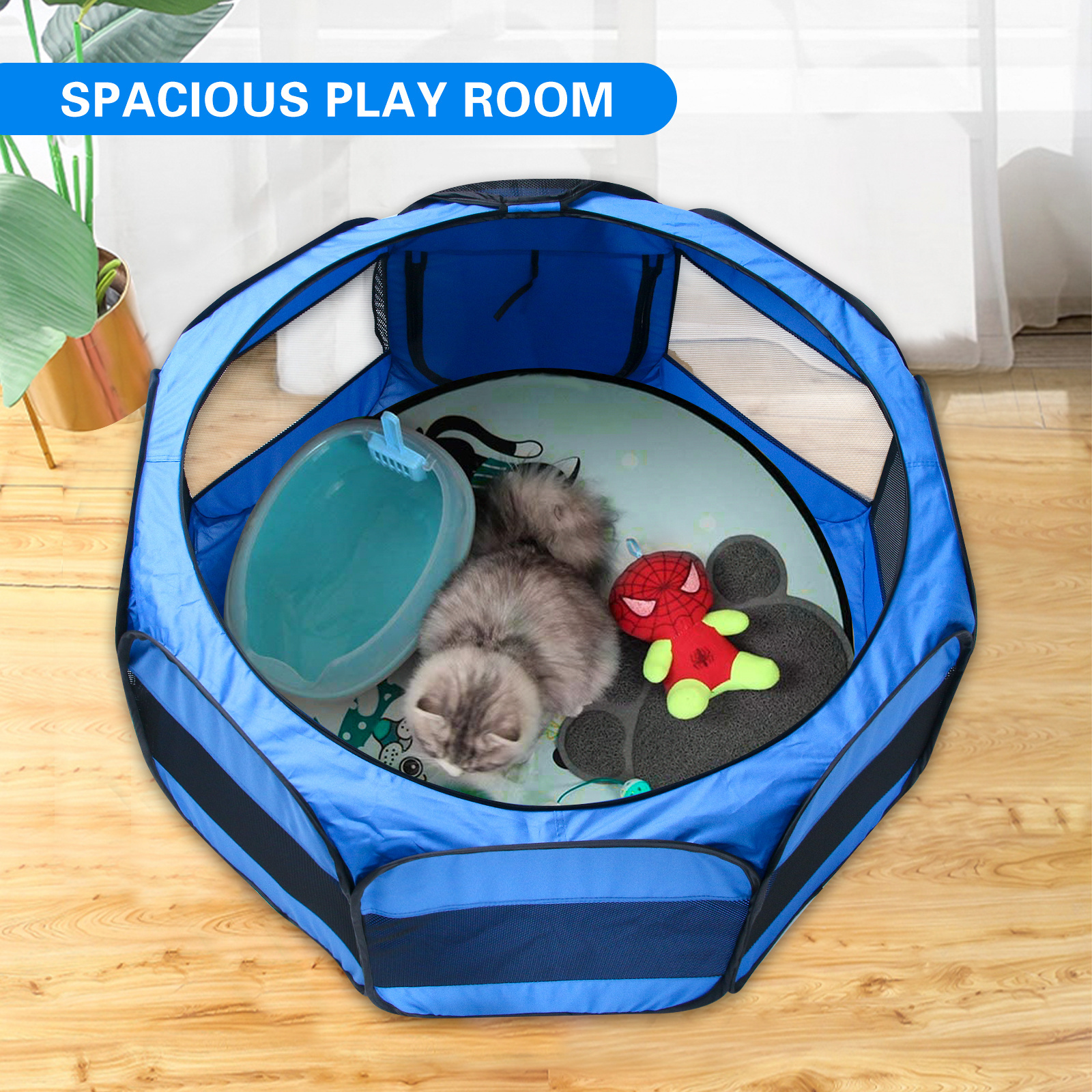 PET Portable Foldable Pet Dog Cat Playpen Crates Kennel/Premium 600D Oxford Cloth Indoor and Outdoor Use