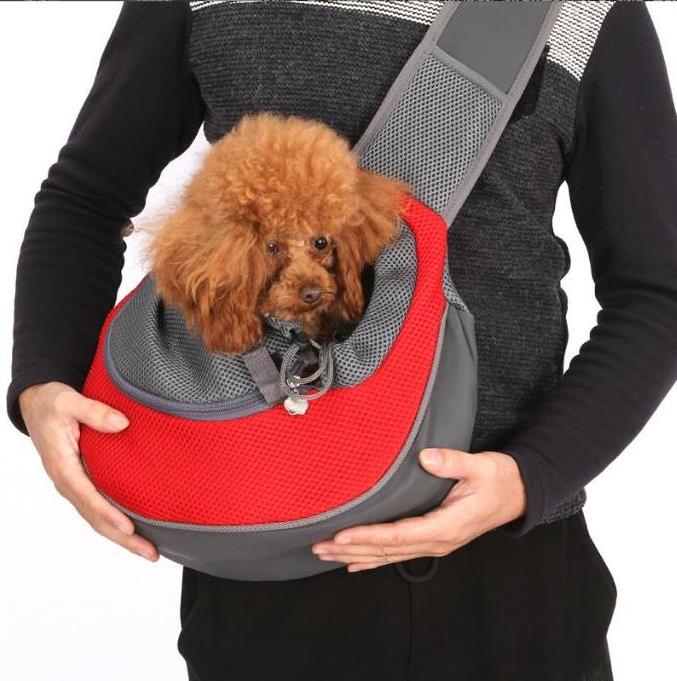 Outdoor Travel Comfortable Adjustable Functional Breathable Mesh Single Shoulder Small Dog Cat Pet Carrier Sling Bag