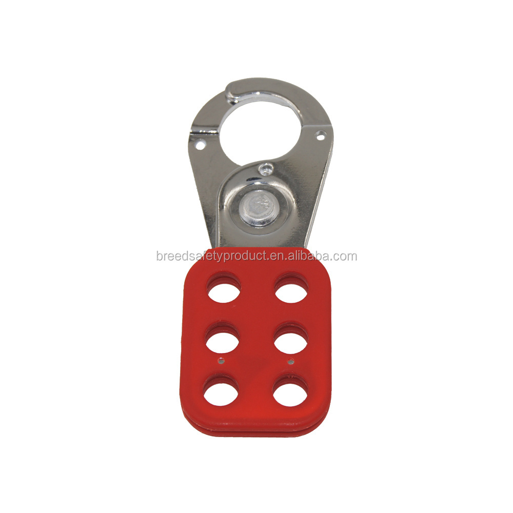 Lockout Steel Hasp 1'' Jaw Diameter Plastic Hasp LOTO Hasp