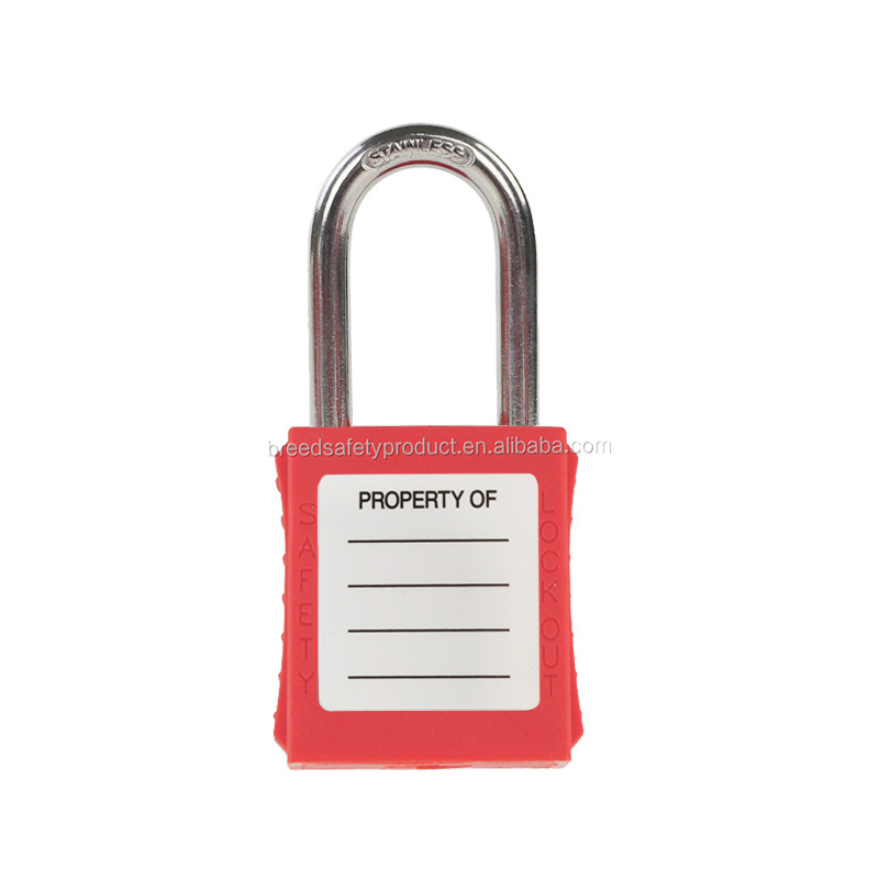 Steel Shackle Safety Padlocks With Anti Slip Body and Master Keys LOTO Padlock Keyed Differ G01B