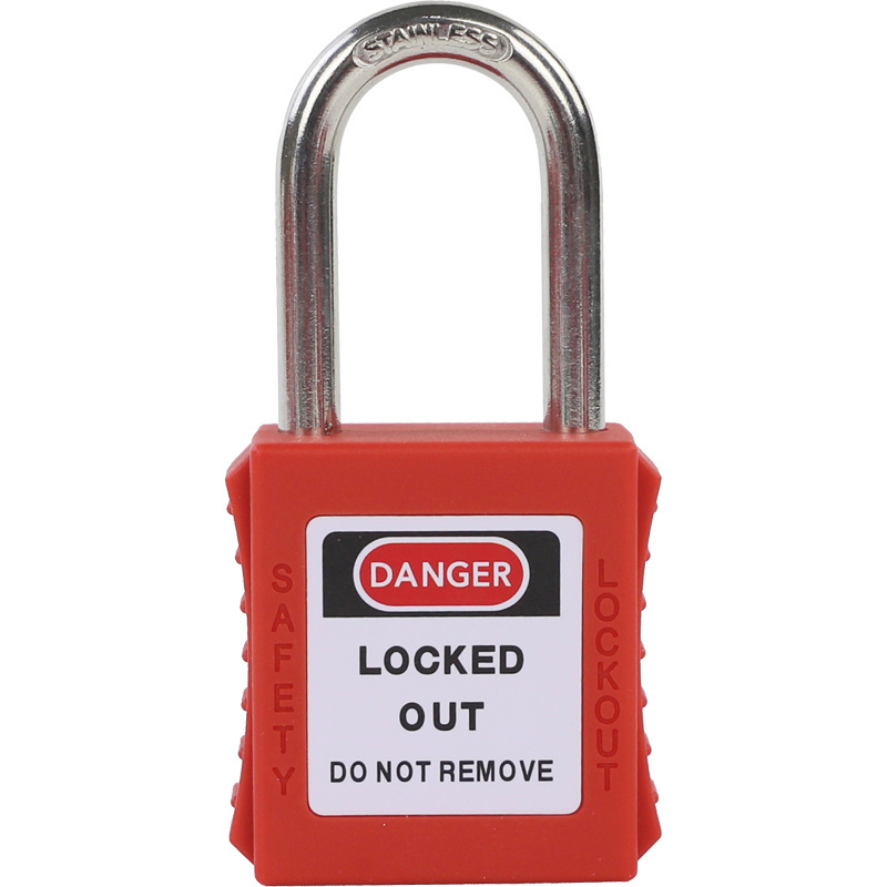 Steel Shackle Safety Padlocks With Anti Slip Body and Master Keys LOTO Padlock Keyed Differ G01B