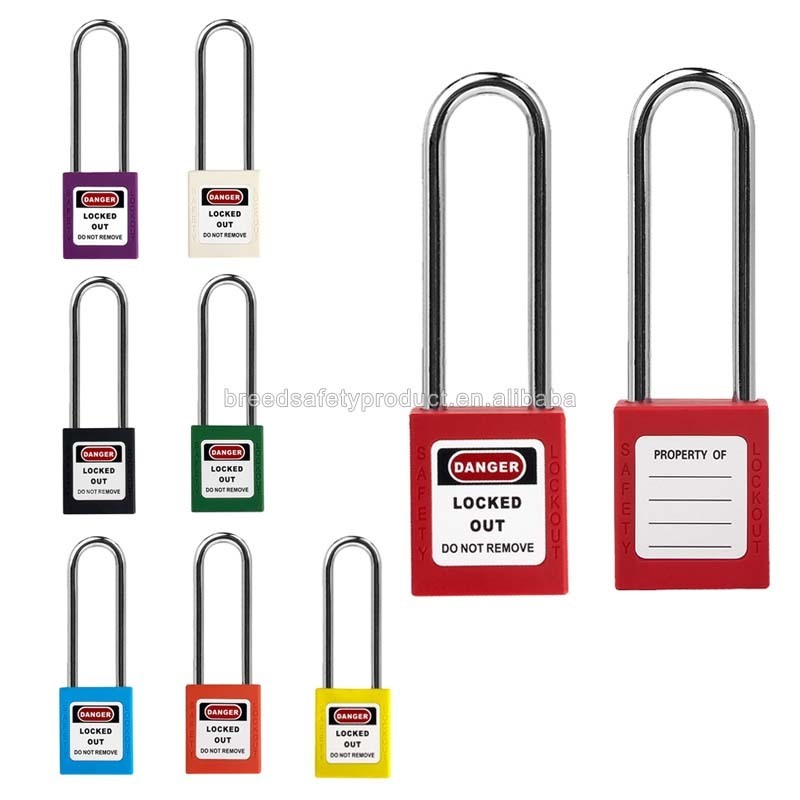 Loto Long Shackle Safety Tagout Lockout Padlocks With Master Keys Keyed Alike and Differ G22