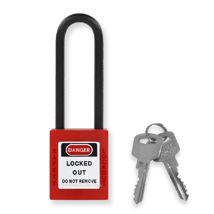 6MM*76MM Long Shackle Nylon Body Padlocks For Electrically Industrial Lock KA KD G31D