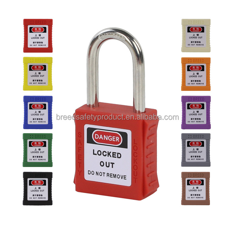 Anti Rust 304 Stainless Steel Shackle 6 Pin Brass Cylinder Padlocks Keyed Alike or Individually G01BS Lockout Tagout