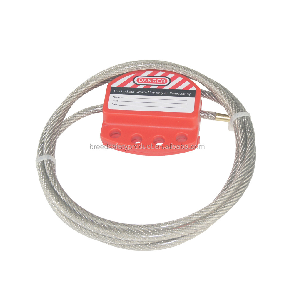 Safety Series LOTO Adjustable Steel Cable Lockout