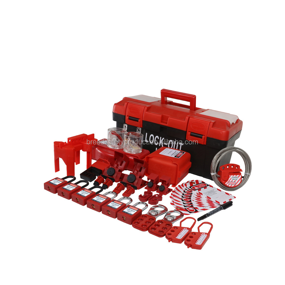 Combination Valve Lockout Set Electrical Tagout LOTO Box