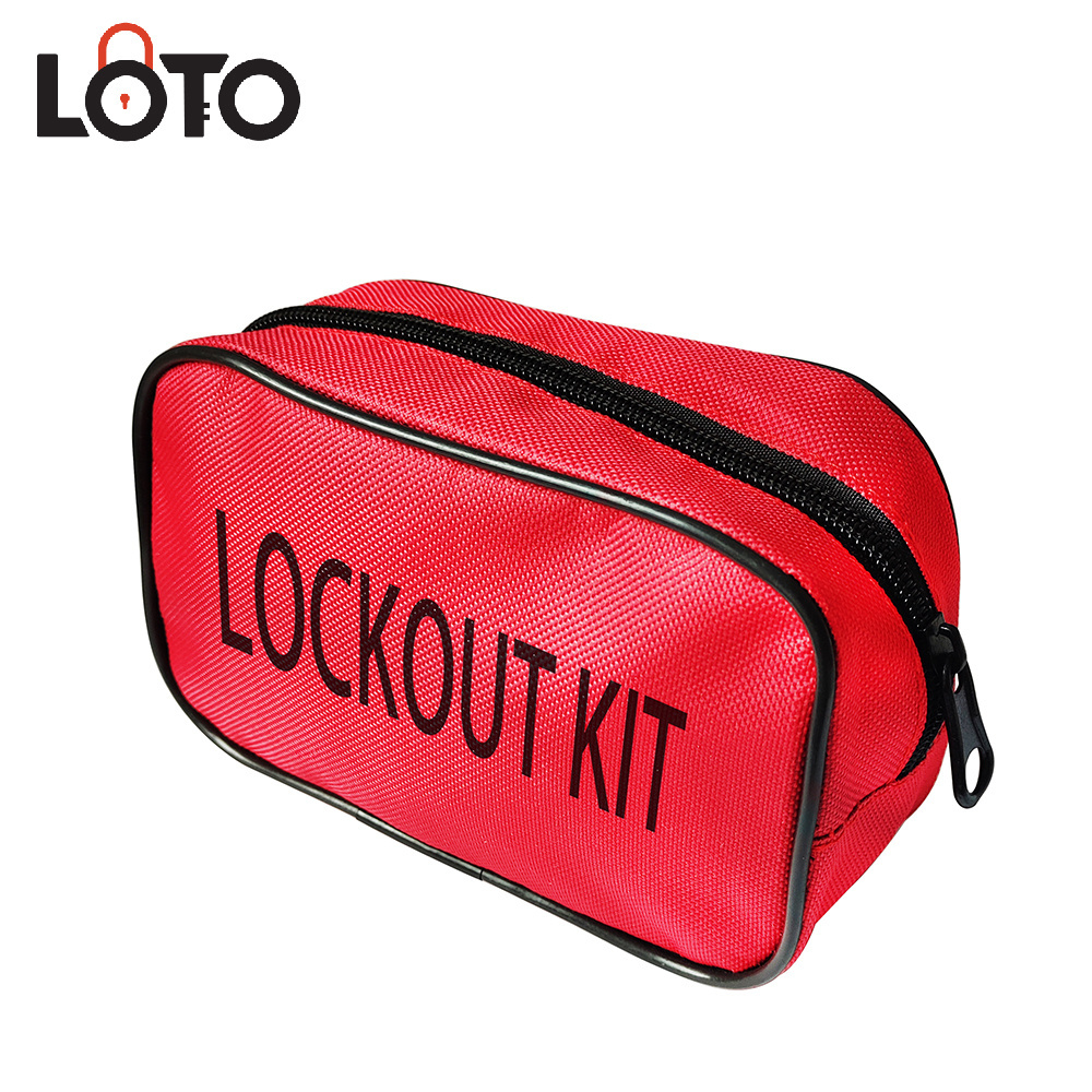 Red Safety Lockout Bag Unfilled PERSONAL LOCKOUT KIT Hand Bag Professional Lockout Tagout Kit