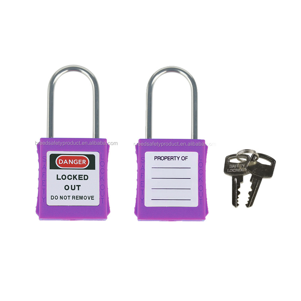 Breed Custom Thin Shackle Safety Padlocks With Master keys KA KD Lockout  G78