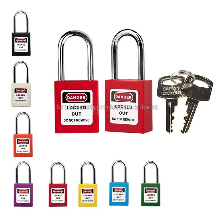 Steel Shackle Safety Padlocks With Master Keys LOTO U Shape Padlock Keyed Differ G01D