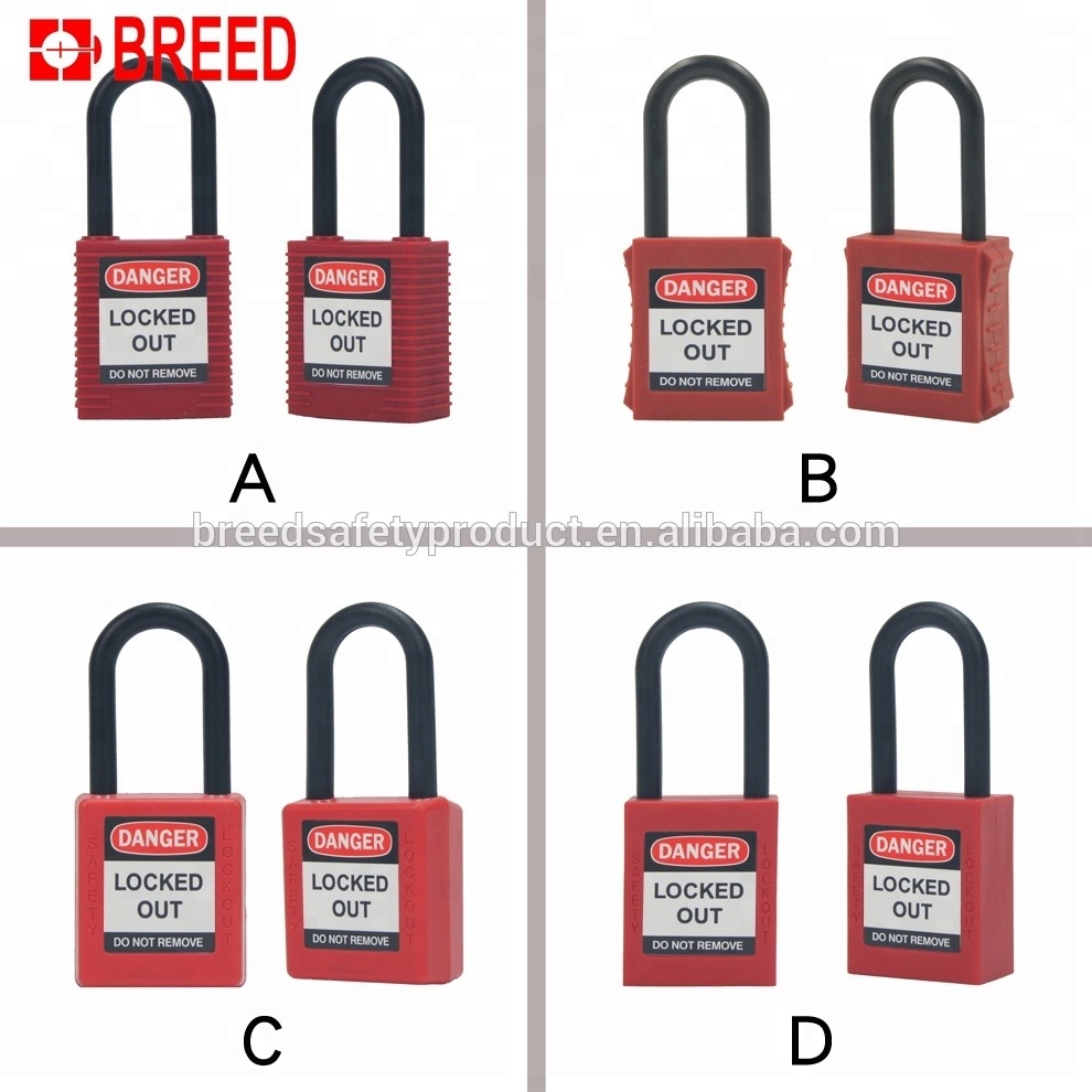 Compact Safety ABS 38mm Nylon Shackle Insulation Padlock KA