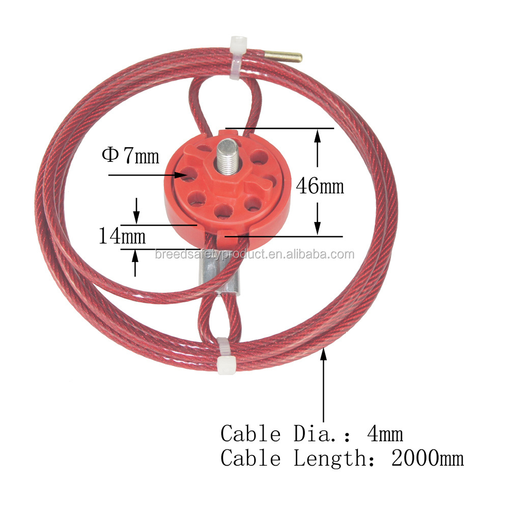 Steel Cable Locking Device LOTO Safety Cable Lockout