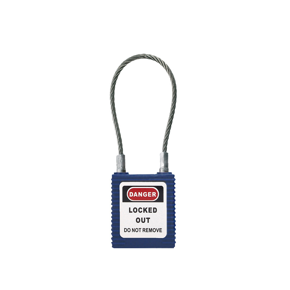 Breed 3MM Dia 150MM Steel Cable Padlocks For Industrial Lockout Tagout KA G43