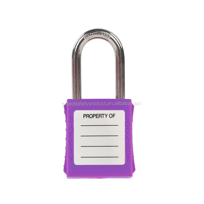 purple lockout padlock Industrial Safety Padlock with Metal Shackle Pad Locks G08B