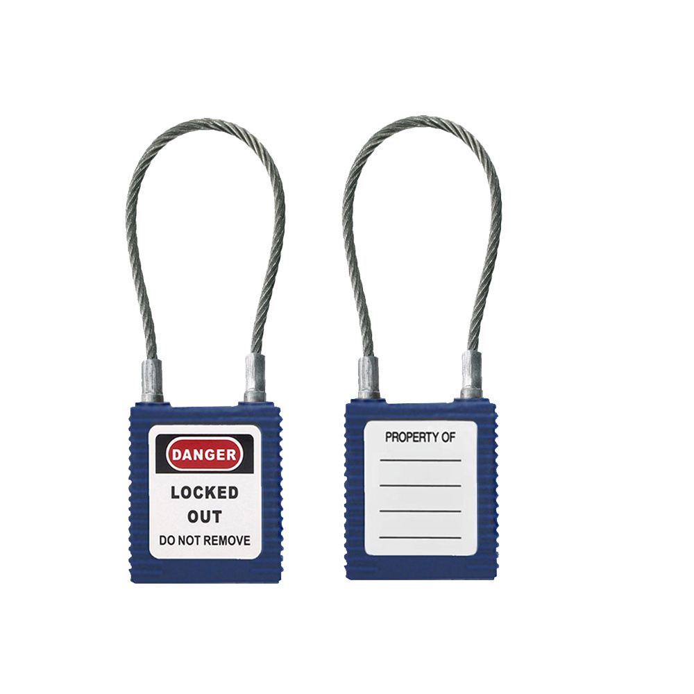 Breed 3MM Dia 150MM Steel Cable Padlocks For Industrial Lockout Tagout KA G43