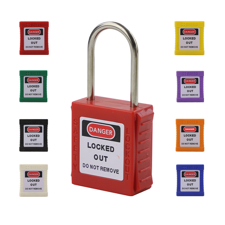 Breed Custom Thin Shackle Safety Padlocks With Master keys KA KD Lockout  G78