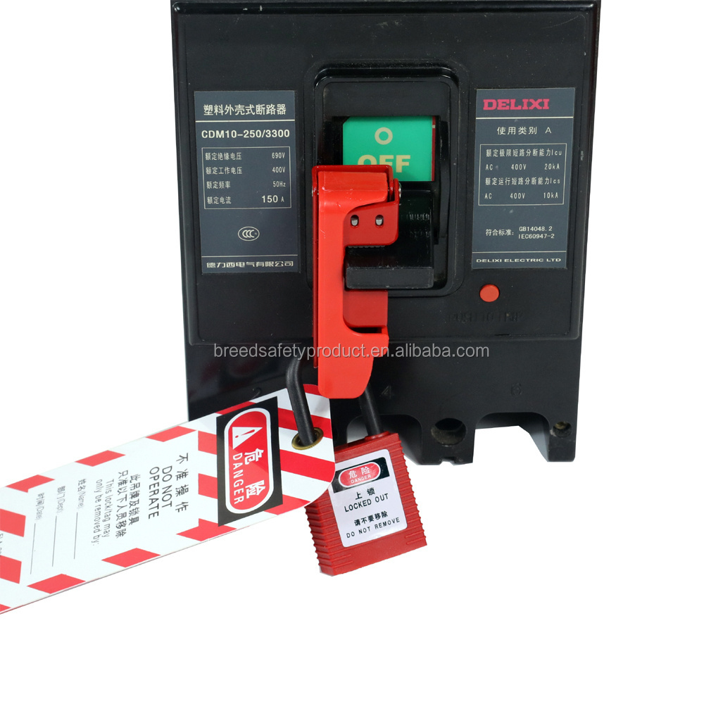 Safety Electrical Locks Clamp-On Lockout Circuit Breaker LOTO