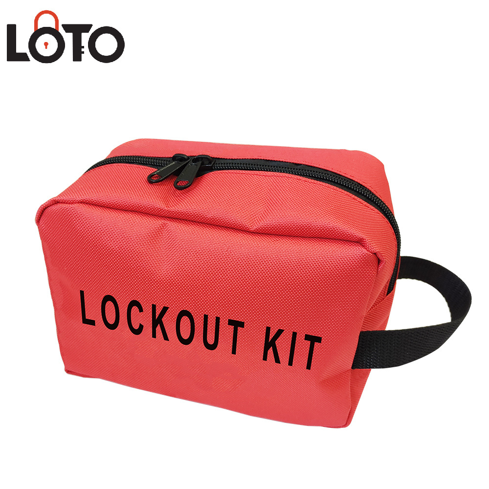 Red Safety Lockout Bag Unfilled PERSONAL LOCKOUT KIT Hand Bag Professional Lockout Tagout Kit