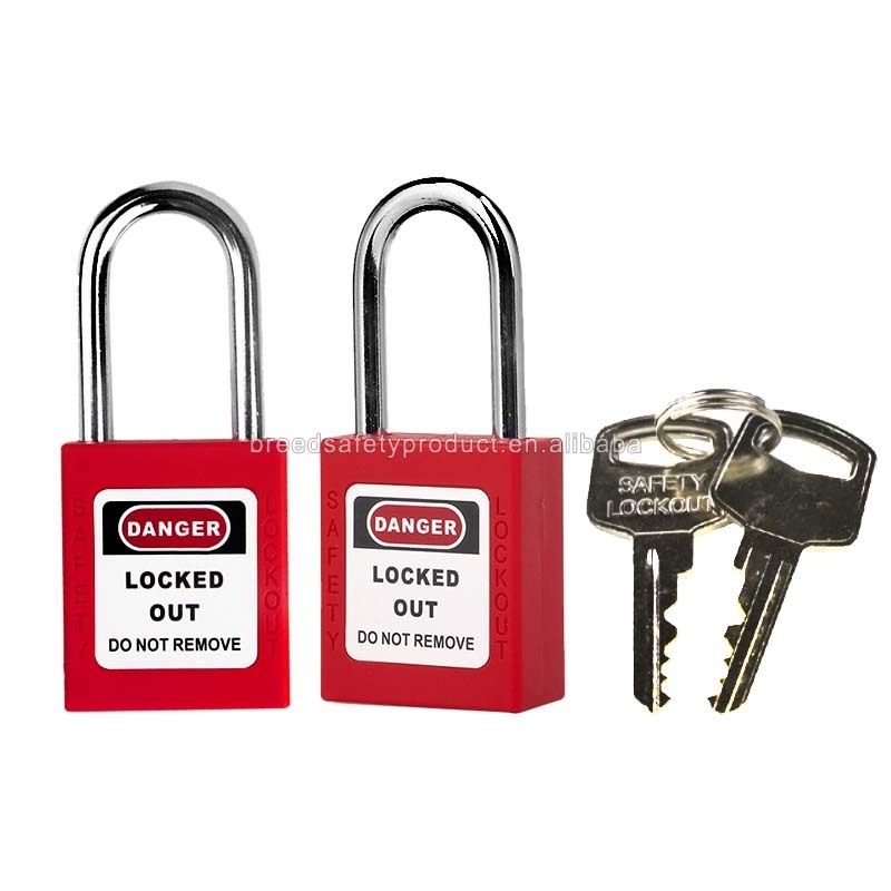 Steel Shackle Safety Padlocks With Master Keys LOTO U Shape Padlock Keyed Differ G01D