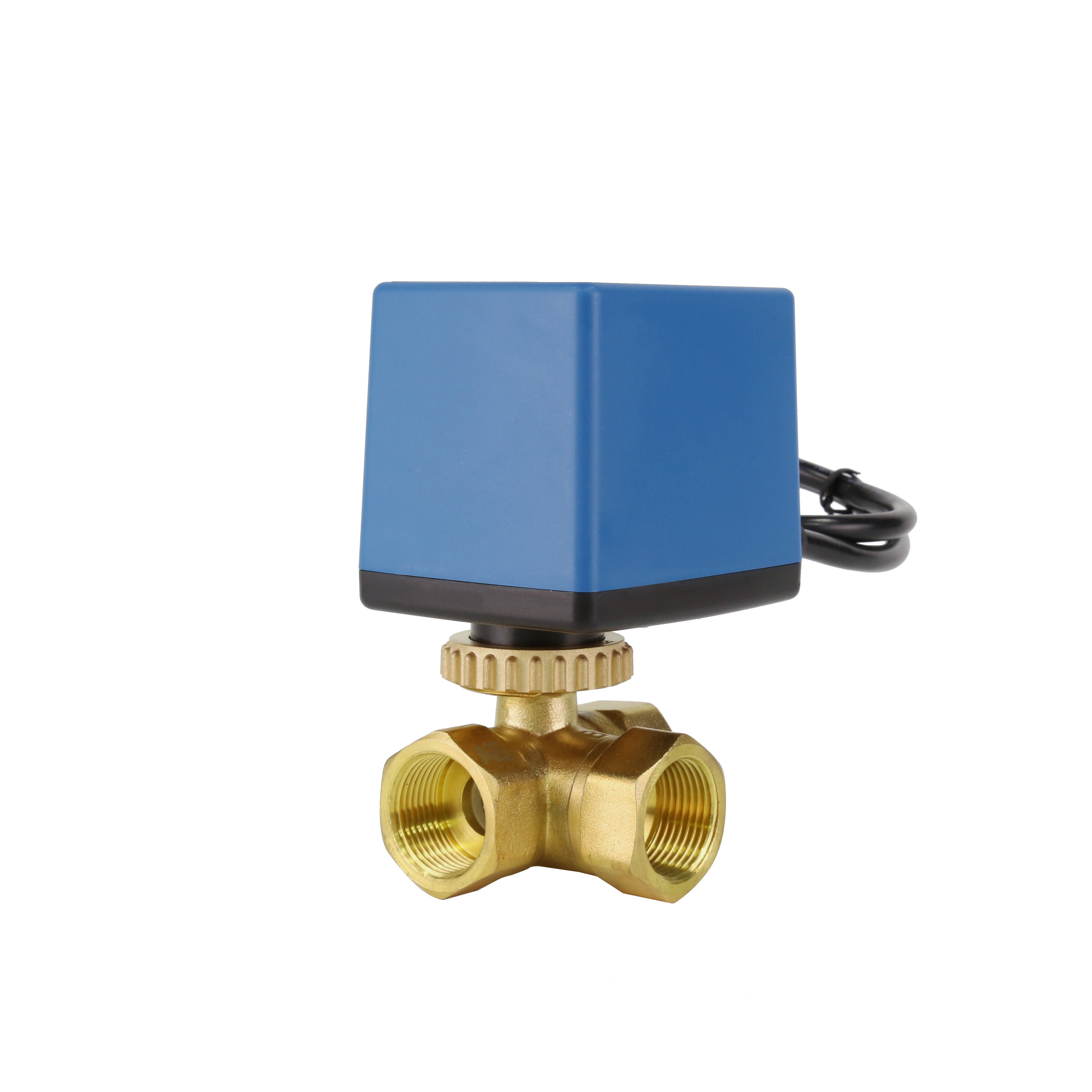 3 way 3 wire zone floating control DN15-DN40 ball valve AC220V AC24V electric ball valve for Air-conditioning water system